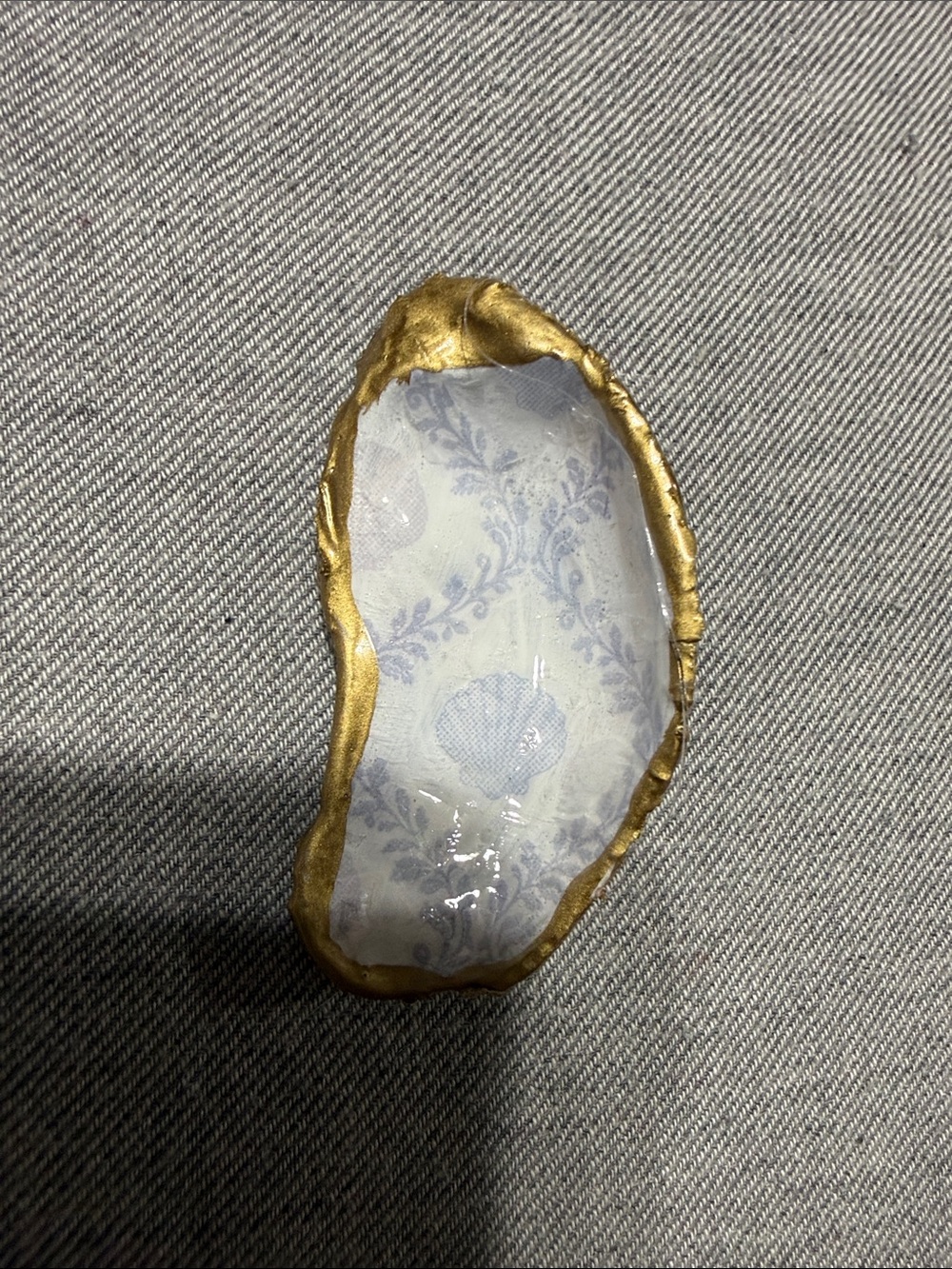 Handmade Blue Patterned Shell Magnet - Picture 3 of 6